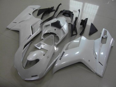 BirnenWeiß, schwarze Aufkleber Ducati 848 1098 1198 07-14 Verkleidungen
