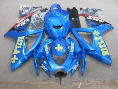 Blau Gelb Rizla GSXR 600 K6 06-07 Verkleidungen