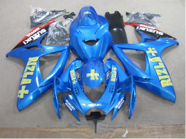 Blau Gelb Rizla GSXR 600 K6 06-07 Verkleidungen