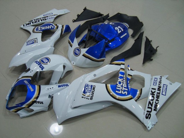 Blau Lucky Strike GSXR 1000 K7 07-08 Verkleidungen