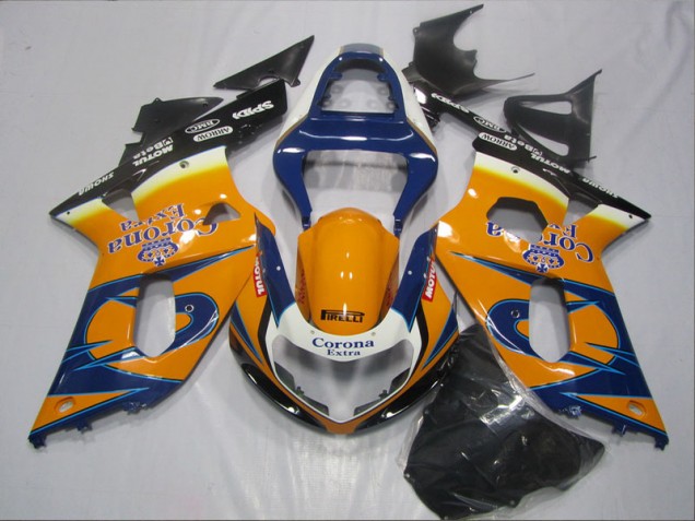 Blau Orange Corona Extra GSXR 600 K1 K2 K3 01-03 Verkleidungen