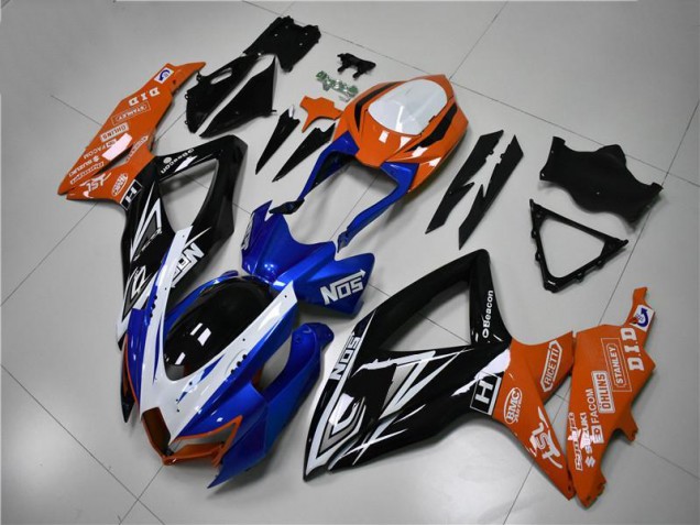 Blau Orange GSXR 600 / 750 K8 08-10 Verkleidungen Blau Orange GSXR 600 / 750 K8 08-10 Verkleidungen
