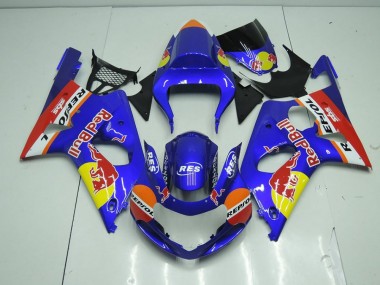 Blau Rot Bull GSXR 1000 K1 00-02 Verkleidungen