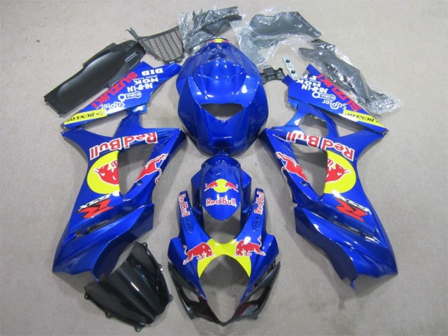 Blau Rot Bull GSXR 1000 K7 07-08 Verkleidungen Blau Rot Bull GSXR 1000 K7 07-08 Verkleidungen