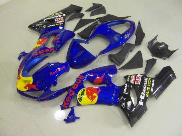 Blau Rot Bull ZX6R 05-06 Verkleidungen