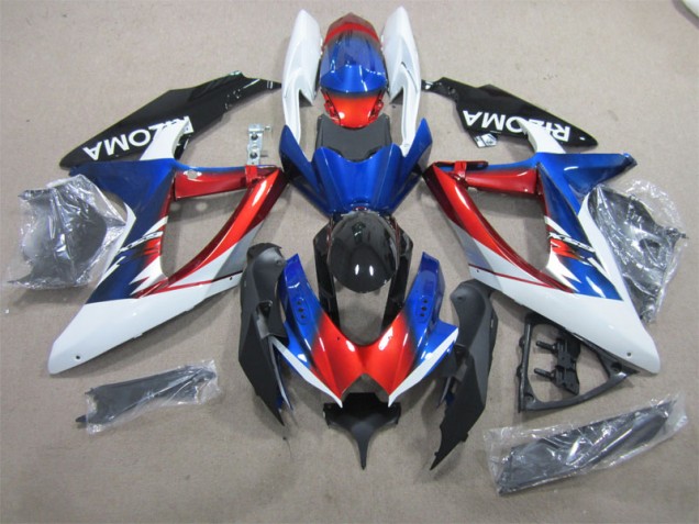 Blau Rot Weiß GSXR 600 K8 08-10 Verkleidungen
