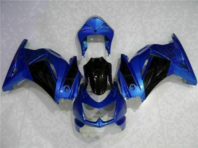 Blau Schwarz EX250 08-12 Verkleidungen Blau Schwarz EX250 08-12 Verkleidungen