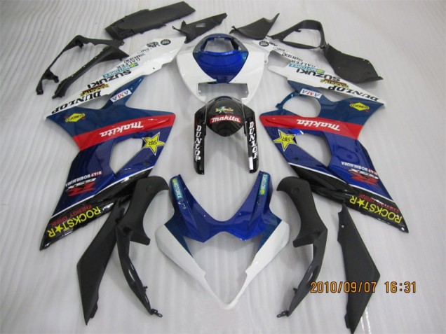Blau Schwarz Rockstar GSXR 1000 K5 05-06 Verkleidungen Blau Schwarz Rockstar GSXR 1000 K5 05-06 Verkleidungen