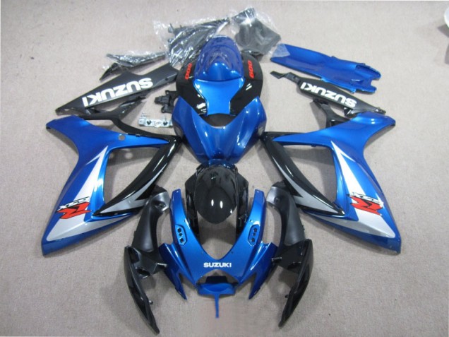 Blau Schwarz Weiß GSXR 600 K6 06-07 Verkleidungen