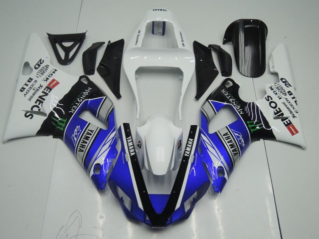 Blau Weiß ENEOS Monster R1 00-01 Verkleidungen