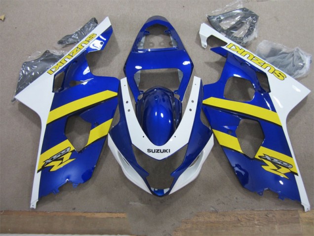 Blau Weiß Gelb GSXR 600 K4 04-05 Verkleidungen Blau Weiß Gelb GSXR 600 K4 04-05 Verkleidungen