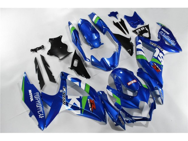 Blau Weiß Grün GSXR 600 / 750 K8 08-10 Verkleidungen Blau Weiß Grün GSXR 600 / 750 K8 08-10 Verkleidungen
