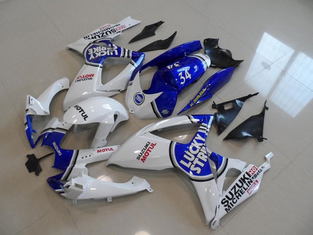 Blau Weiß Lucky Strike Motul 34 GSXR 750 K6 06-07 Verkleidungen Blau Weiß Lucky Strike Motul 34 GSXR 750 K6 06-07 Verkleidungen