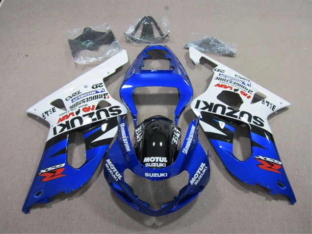 Blau Weiß Motul GSXR 600 K1 K2 K3 01-03 Verkleidung Blau Weiß Motul GSXR 600 K1 K2 K3 01-03 Verkleidung