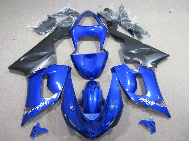 Blau Weiß Ninja 636 ZX6R 05-06 Verkleidungen