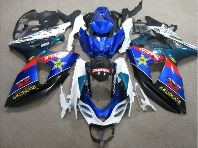 Blau Weiß Rockstar GSXR 1000 K9 09-16 Verkleidungen