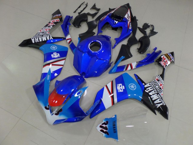 Blau Weiß Schwarz Aufkleber R1 07-08 Verkleidungen Blau Weiß Schwarz Aufkleber R1 07-08 Verkleidungen