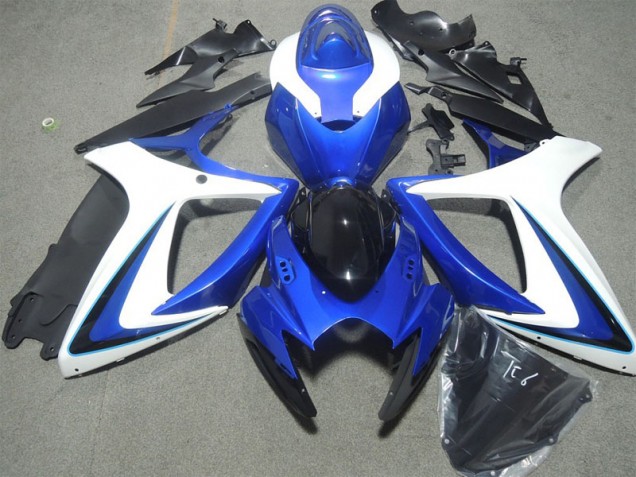 Blau Weiß Schwarz GSXR 600 K6 06-07 Verkleidungen Blau Weiß Schwarz GSXR 600 K6 06-07 Verkleidungen