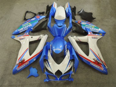 Blau Weiß mit Aufklebern GSXR 600 K8 08-10 Verkleidungen