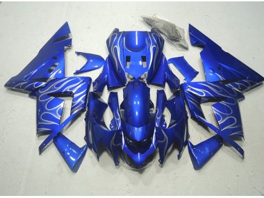Blau Weiße Flamme ZX10R 03-05 Verkleidungen