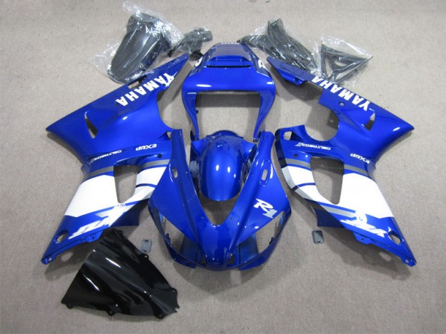Blau Weißer Aufkleber R1 98-99 Verkleidungen