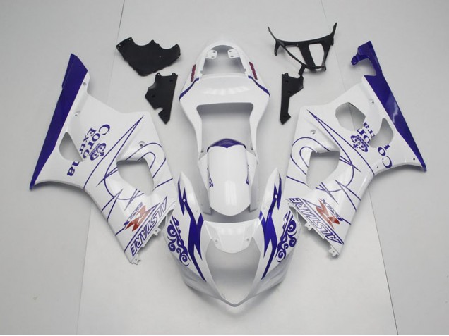 Blau Whie Corona GSXR 1000 K3 03-04 Verkleidungen Blau Whie Corona GSXR 1000 K3 03-04 Verkleidungen