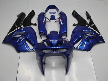 Blau schwarze Flamme ZX9R 94-97 Verkleidungen