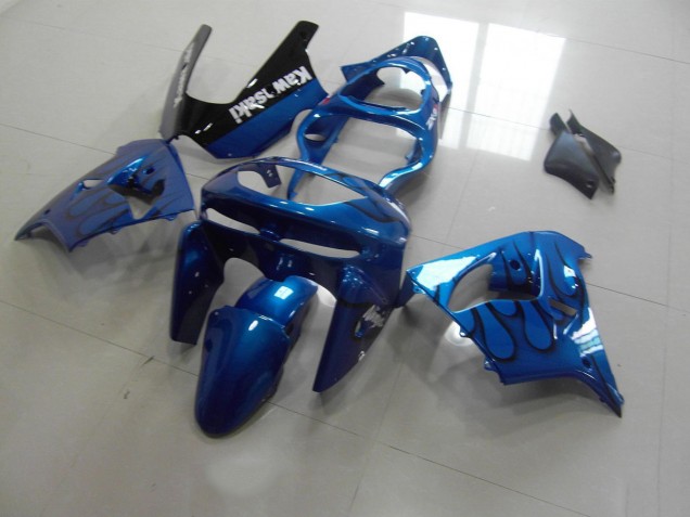 Blau schwarze Flamme ZX9R 98-99 Verkleidungen Blau schwarze Flamme ZX9R 98-99 Verkleidungen