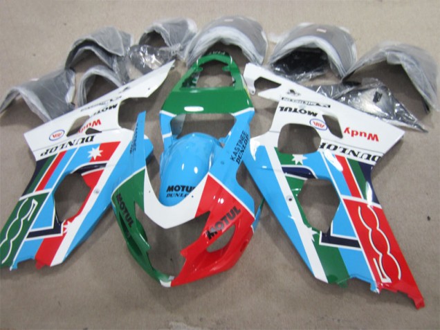 BlauGrün Weiß Motul GSXR 600 K1 K2 K3 01-03 Verkleidungen