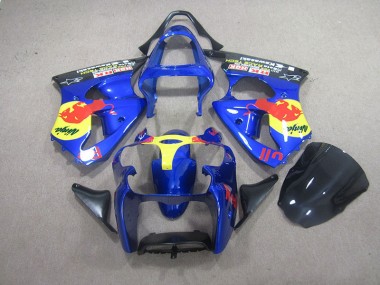 Blaur Rot Bull Ninja ZX6R 00-02 Verkleidungen