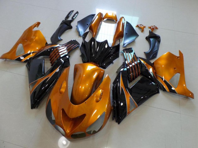 Braun und Schwarz, kein Aufkleber ZX14R ZZR 1400 06-11 Verkleidungen Braun und Schwarz, kein Aufkleber ZX14R ZZR 1400 06-11 Verkleidungen
