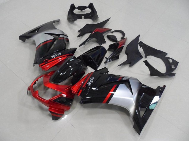 Candy Rot Schwarz Silber ZX 250R 08-12 Verkleidungen Candy Rot Schwarz Silber ZX 250R 08-12 Verkleidungen