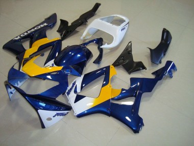 Dunkel blau Gelb Weiß CBR 900 RR 929 00-01 Verkleidungen