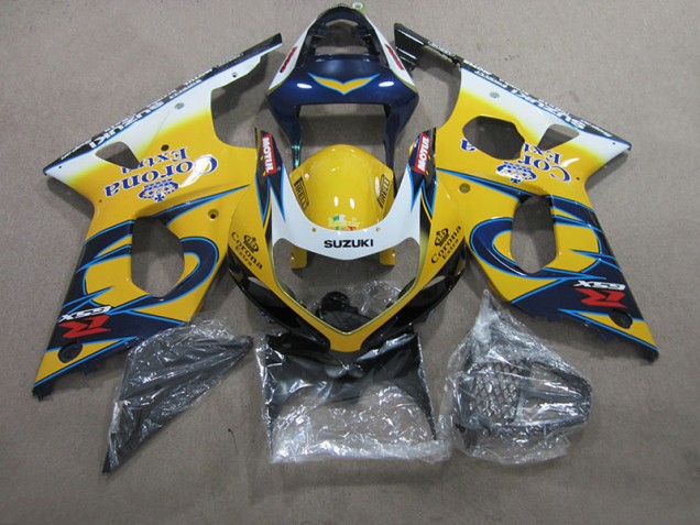 Gelb Blau Corona Extra GSXR 1000 K1 00-02 Verkleidungen