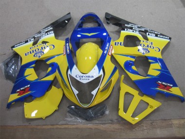 Gelb Blau Corona Extra GSXR 600 K4 04-05 Verkleidung