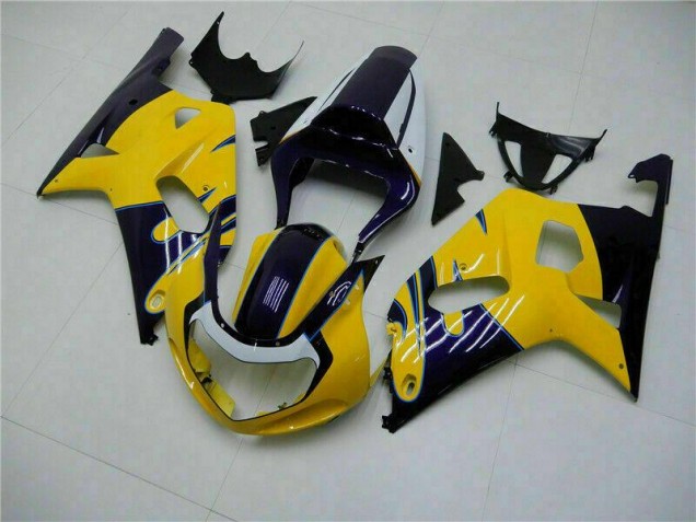 Gelb GSXR 600 / 750 K1 K2 K3 01-03 Vollverkleidung Gelb GSXR 600 / 750 K1 K2 K3 01-03 Vollverkleidung