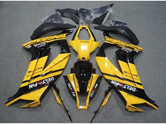 Gelb Schwarz Delt Fin ZX10R 11-15 Verkleidungen Gelb Schwarz Delt Fin ZX10R 11-15 Verkleidungen