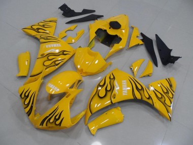 Gelb Schwarz Flamme R1 09-11 Verkleidungen