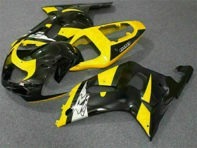 Gelb Schwarz GSXR 600 / 750 K1 K2 K3 01-03 Verkleidungen Gelb Schwarz GSXR 600 / 750 K1 K2 K3 01-03 Verkleidungen