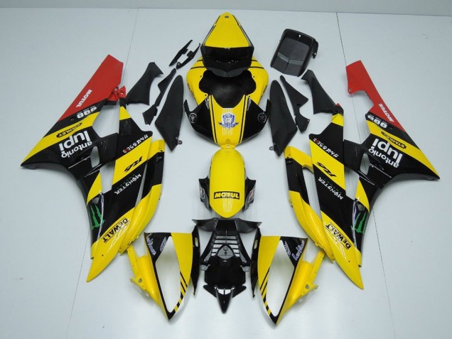 Gelb Schwarz Monster R6 06-07 Verkleidungen Gelb Schwarz Monster R6 06-07 Verkleidungen