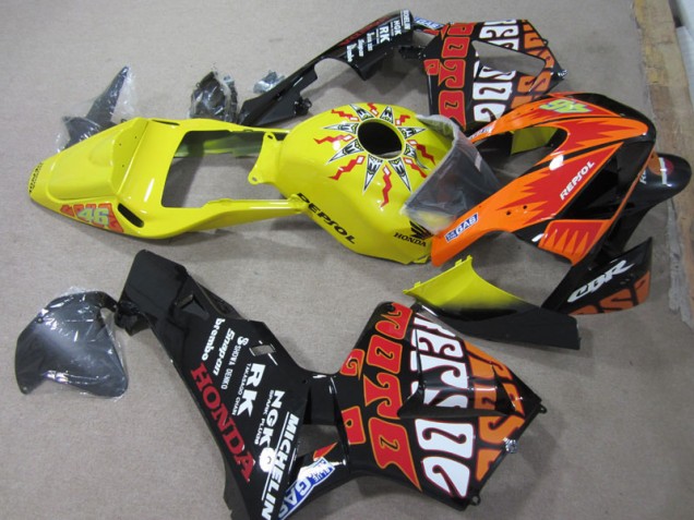 Gelb Schwarz Repsol 46 CBR 600 RR 03-04 Verkleidungen