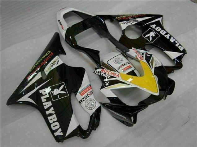 Gelb Silber Schwarz Playboy CBR 600 F4i 01-03 Verkleidungen Gelb Silber Schwarz Playboy CBR 600 F4i 01-03 Verkleidungen