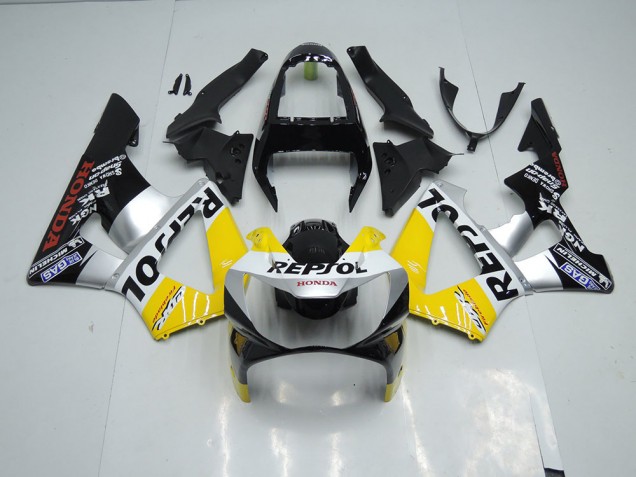 Gelb Silber Schwarz Repsol CBR 900 RR 929 00-01 Verkleidungen Gelb Silber Schwarz Repsol CBR 900 RR 929 00-01 Verkleidungen