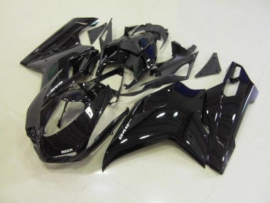 Glänzend Schwarz Ducati 848 1098 1198 07-14 Verkleidungen