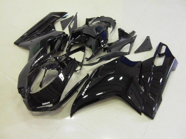 Glänzend Schwarz Ducati 848 1098 1198 07-14 Verkleidungen Glänzend Schwarz Ducati 848 1098 1198 07-14 Verkleidungen