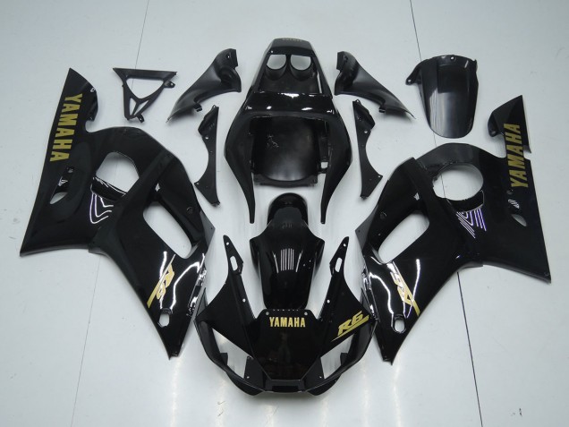 Glänzend Schwarz Gold Aufkleber R6 98-02 Verkleidungen Glänzend Schwarz Gold Aufkleber R6 98-02 Verkleidungen