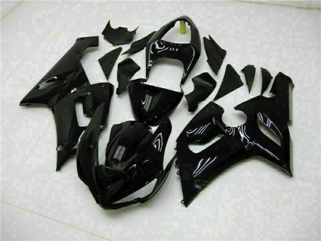 Glänzend Schwarz ZX6R 05-06 Verkleidung
