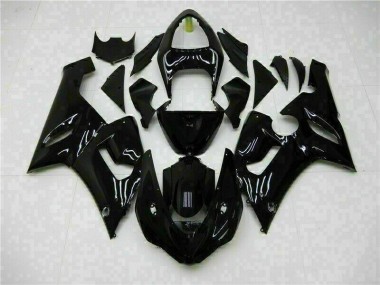 Glänzend Schwarz ZX6R 05-06 Verkleidung