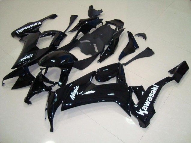 Glänzend Schwarz mit Weißem Aufkleber ZX10R 08-10 Verkleidungen