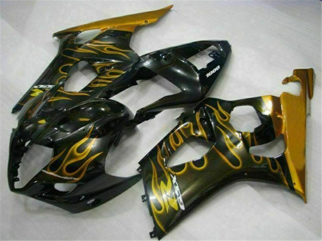 Gold Schwarz GSXR 1000 K3 03-04 Verkleidungen Gold Schwarz GSXR 1000 K3 03-04 Verkleidungen